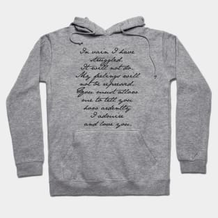 JANE AUSTEN Pride and Prejudice Mr. Darcy Engagement Speech Hoodie